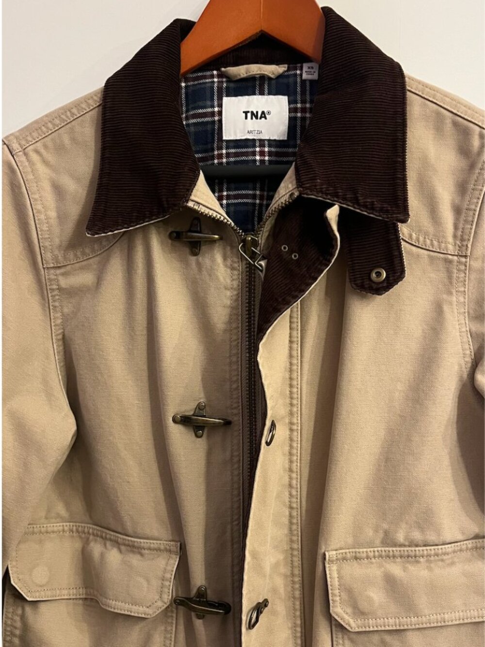 TNA Aritzia Beige Corduroy Collar Barn Chore Jacket - Picture 2 of 4